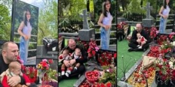 ტყუპებზე მშობიარობის შემდეგ გარდაცვლილი შორენა ონიანის საფლავზე მისი შვილები იმყოფებოდნენ – რას წერს ბავშვების მამა?