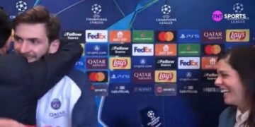 „პსჟ-ს“ პრეზიდენტის რეაქცია როდესაც კვარა ინტერვიუს აძლევდა (ვიდეო)