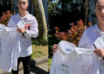 „მე და ჩემი ტყუპისცალი დღეს ერთად ვამთავრებთ სკოლას… ერთი პერანგი მაცვია, მეორეს გულით ვატარებ..“ – ქობულეთელი ნია მიქელაძის ემოციური პოსტი ბოლო ზარის დღეზე