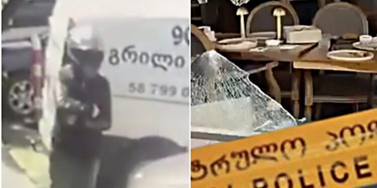 ექსკლუზიური კადრები ბათუმში მომხდარი მკვლელობის, სადაც ჩანს ჩაფხუტიანი პიროვნება როგორ ისვრის