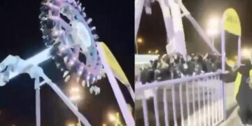 (video) საშინელებაა – საუდის არაბეთში ხალხით სავსე ატრაქციონი მოტყდა და ჩამოვარდა