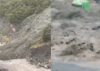 (video) საშინელი კადრები – ყაზბეგში მეწყერი ჩამოწვა