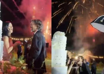 (ვიდეო) ,,ჩამოიქცა ცა” – უზარმაზარი ტორტი და უწყვეტი ფოიერვერკი – რა ახალი კადრები ვრცელდება მარიამ შარმანაშვილის და კარლო პონტის ქორწილიდან?
