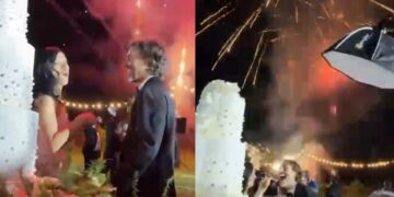 (ვიდეო) ,,ჩამოიქცა ცა” – უზარმაზარი ტორტი და უწყვეტი ფოიერვერკი – რა ახალი კადრები ვრცელდება მარიამ შარმანაშვილის და კარლო პონტის ქორწილიდან?