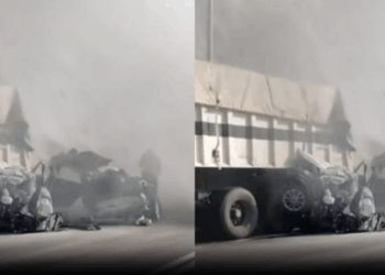 (VIDEO) ,,მან­ქა­ნა და­იწ­ვა, მე­ო­რე მან­ქა­ნა და­კუ­ჭუ­ლი იყო. სა­ში­ნე­ლე­ბა ვნა­ხე” – ვრცელდება უმძიმესი ავარიის კადრები